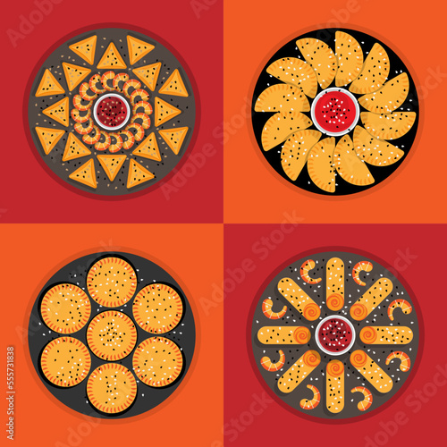 Samosa illustration collection
