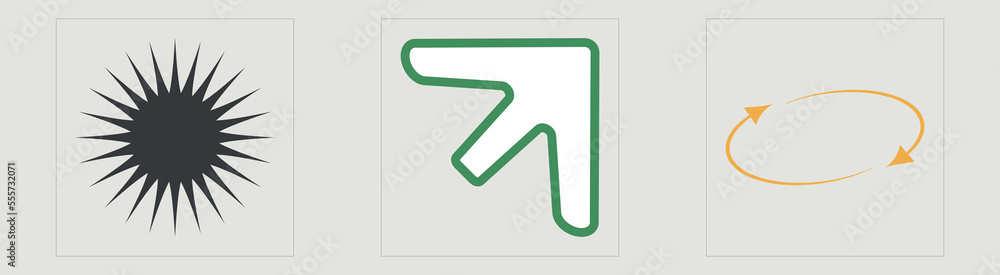 Brutalism shapes. Extraordinary Graphic Assets. Objects in y2k style. Futuristic. Vector illustration Brutalism shapes. Extraordinary Graphic Assets. Objects in y2k style. Futuristic. Vector illustration