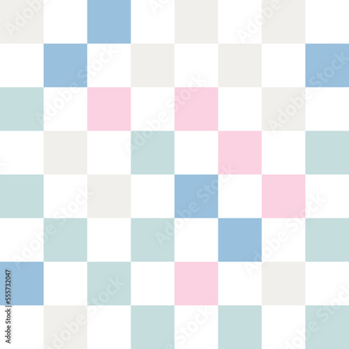 Colorful pastel checkerboard pattern background. 