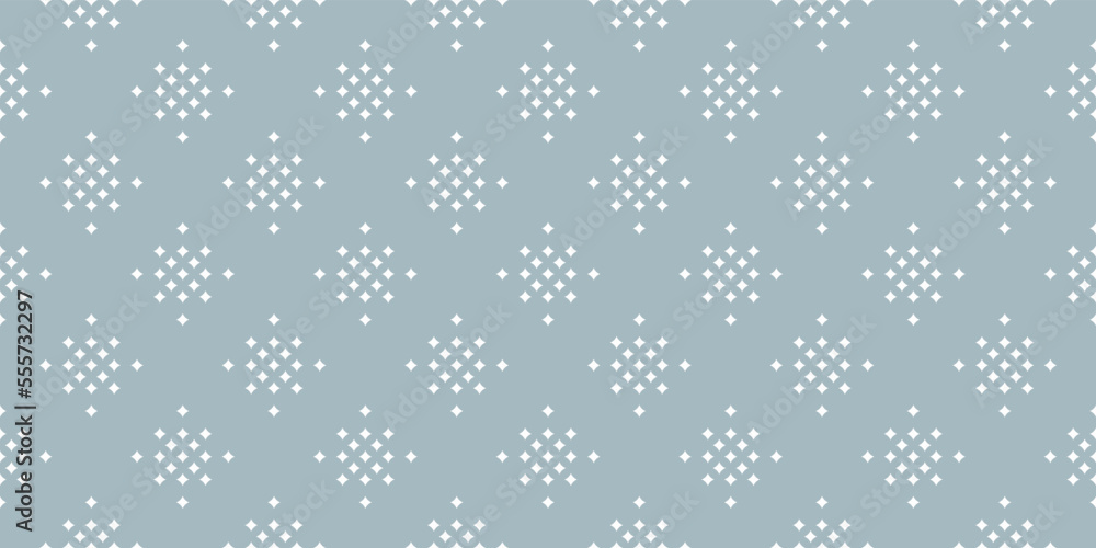 Subtle vintage vector seamless pattern with small diamond shapes, stars ...