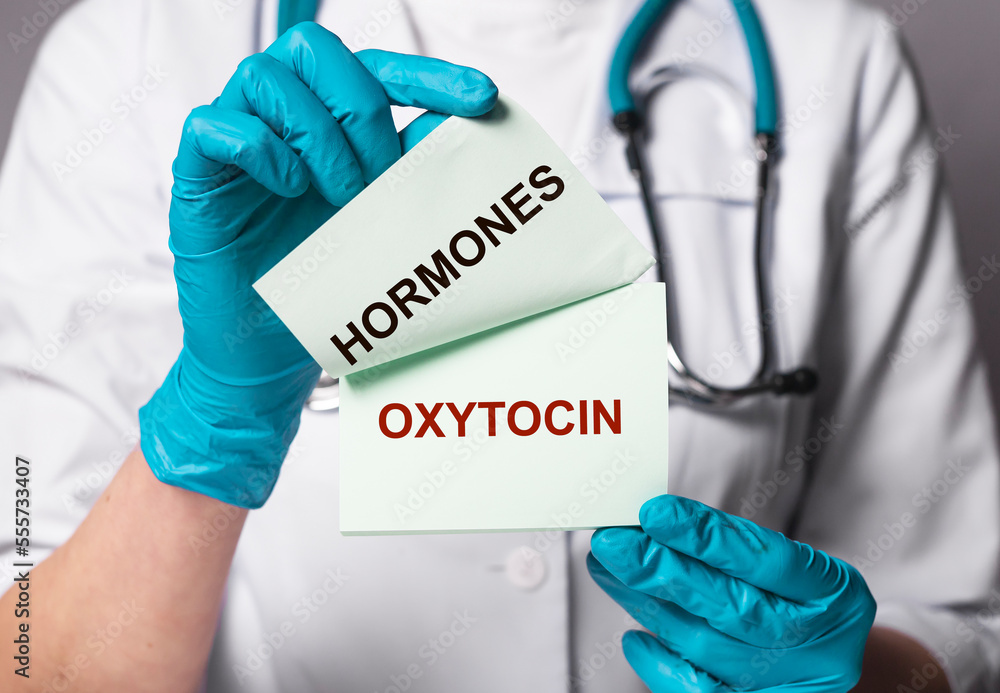 Oxytocin word. Love hormone. Medical concept Oxytocin word. Love hormone. Medical concept