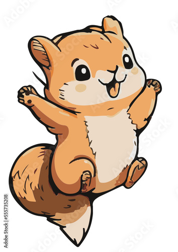 Squirrel, Eichhörnchen, Eichhoernchen, Cute Animal , Kawaii, vector, Childrens Room, Kids Room, Comic, Cartoon, Sqirrel, 