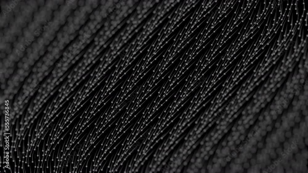 Flowing white particles on black background. Illustration. Flowing white particles on black background. Illustration.