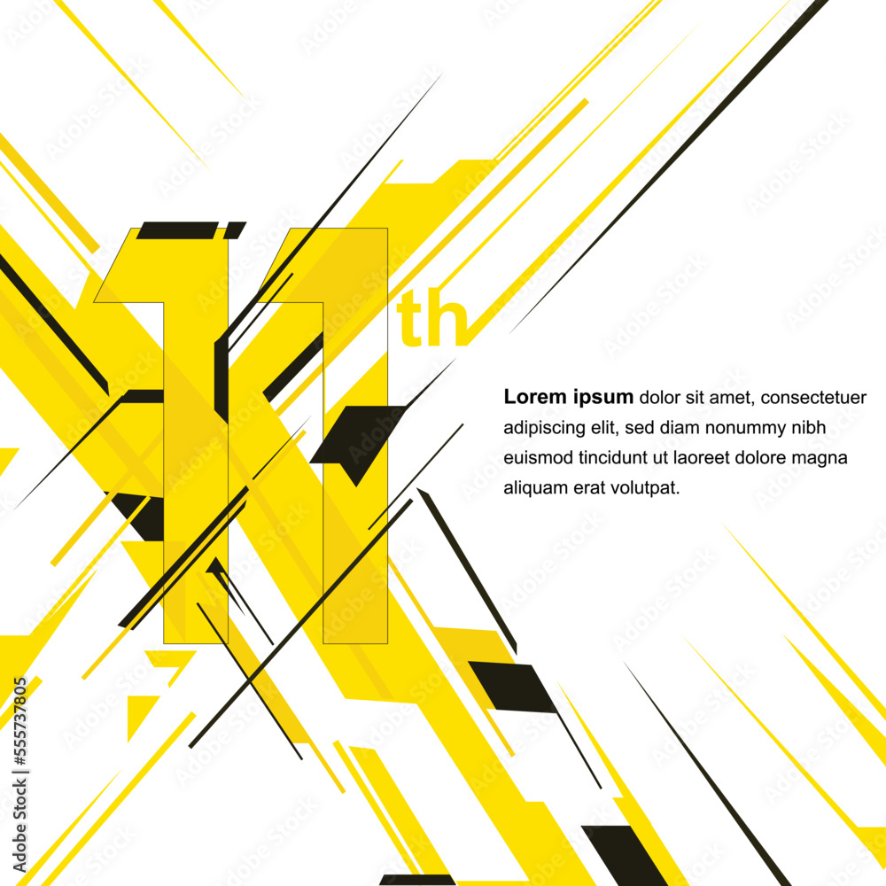 Abstract geometric poster design for 11 year anniversary Abstract geometric poster design for 11 year anniversary