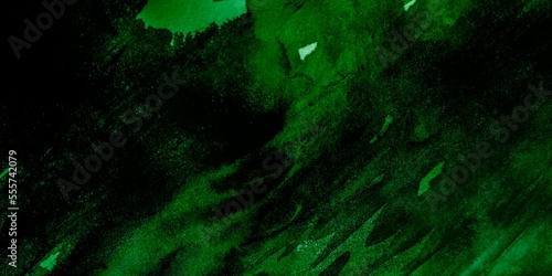 Abstract Painting Sunny. Bright Acrylic Paint Splash. Green Watercolor Texture Subtle. Colorful Template. Emerald Fashion Ink Collection. Acrylic Paint.