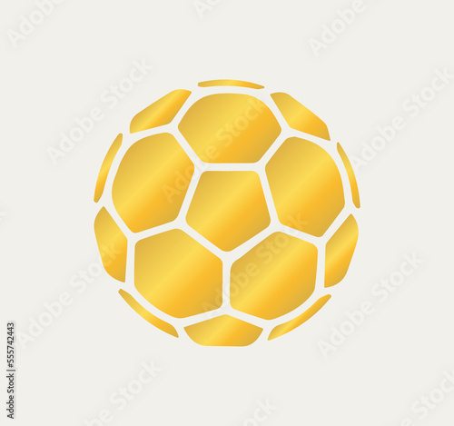 Golden ball. Football, championship. Sport vector illustration design