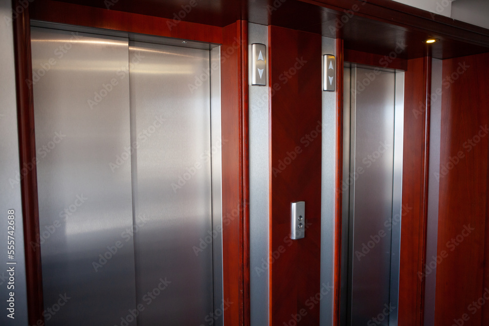 Door and elevator buttons, up and down Door and elevator buttons, up and down