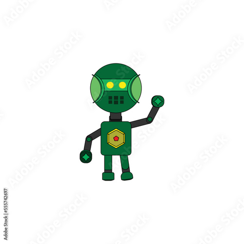 Cute green android cartoon