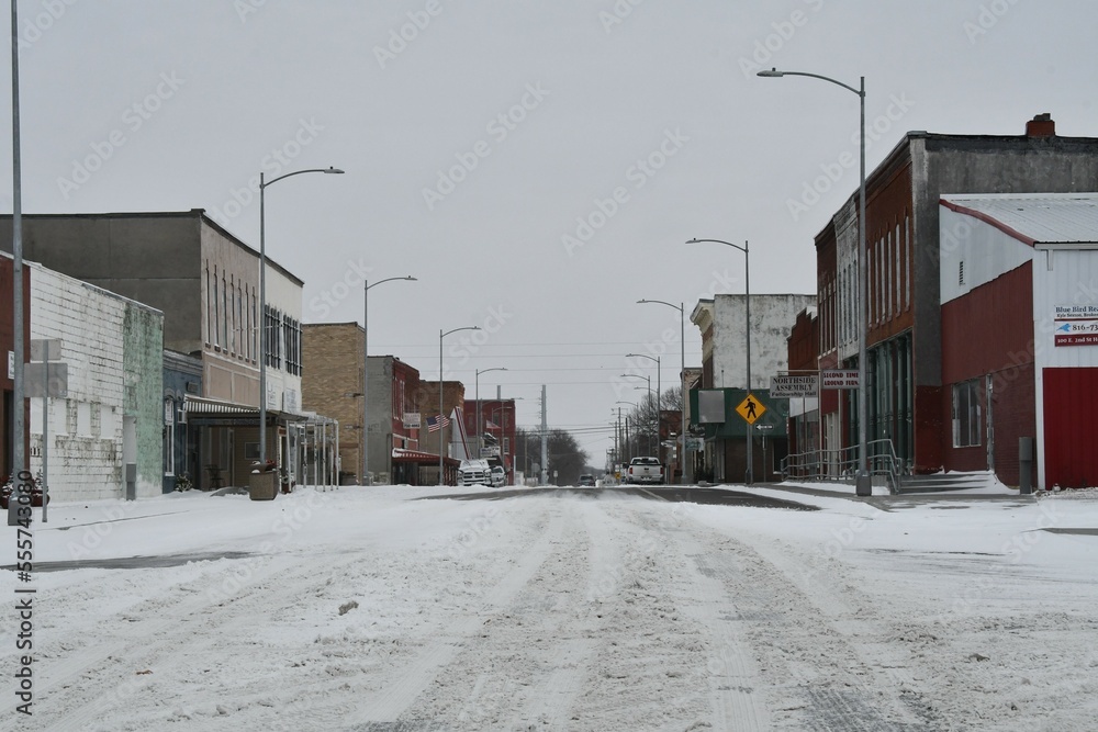 Snowy City Street