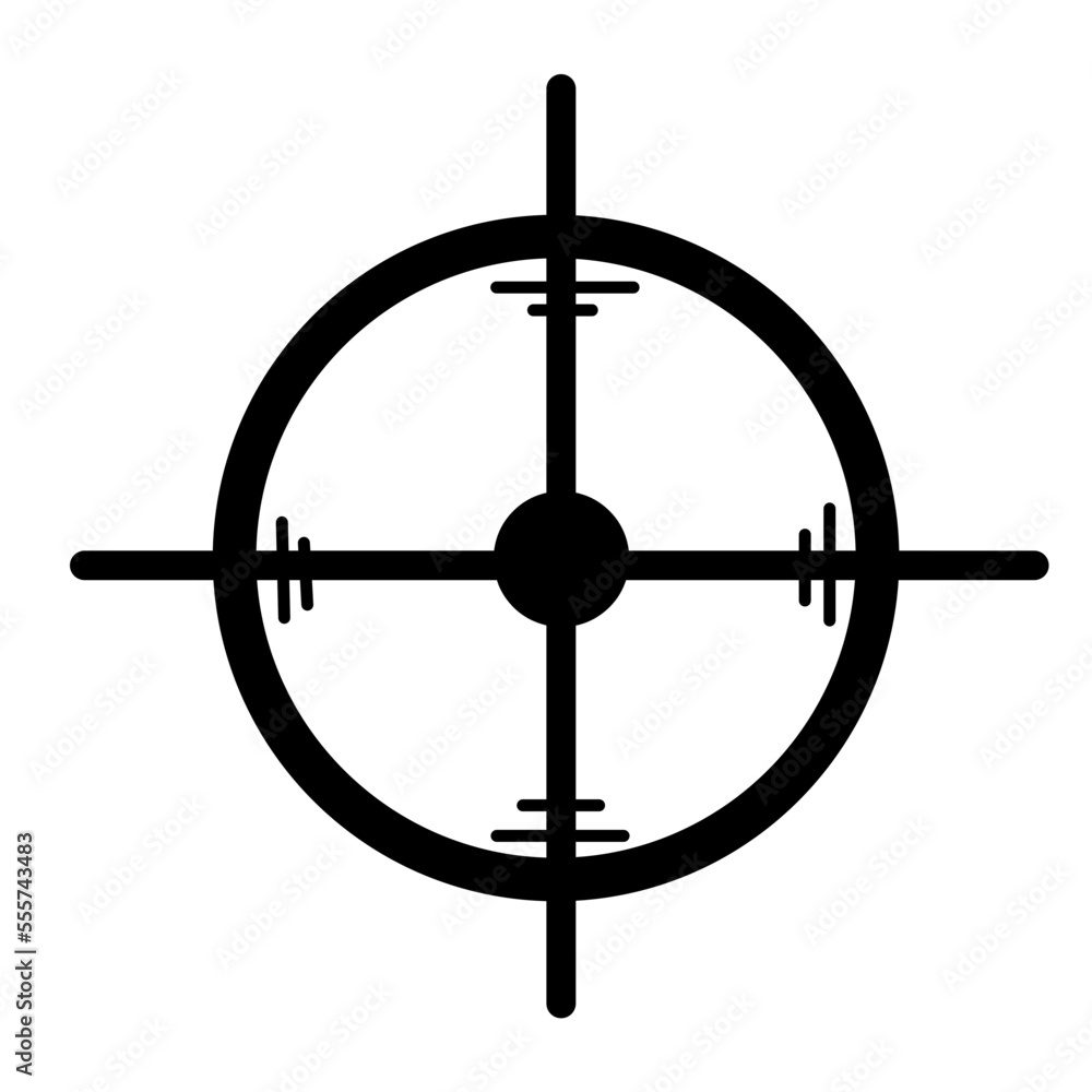 Gun Sight Crosshairs Bullseye Isolated Vector Illustration Gun Sight Crosshairs Bullseye Isolated Vector Illustration