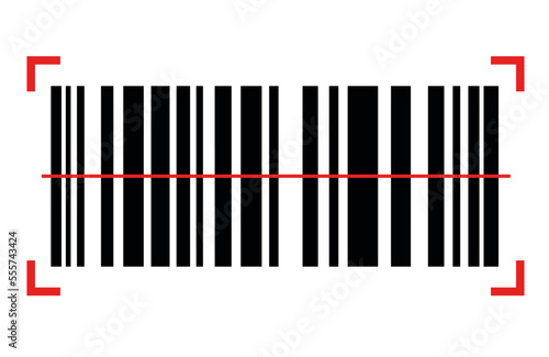 Vector illustration of scanning barcode