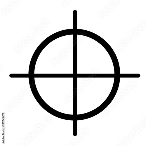 Gun Sight Crosshairs Bullseye Isolated Vector Illustration