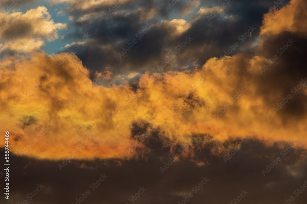 sky with clouds  and lots of colours at sunset