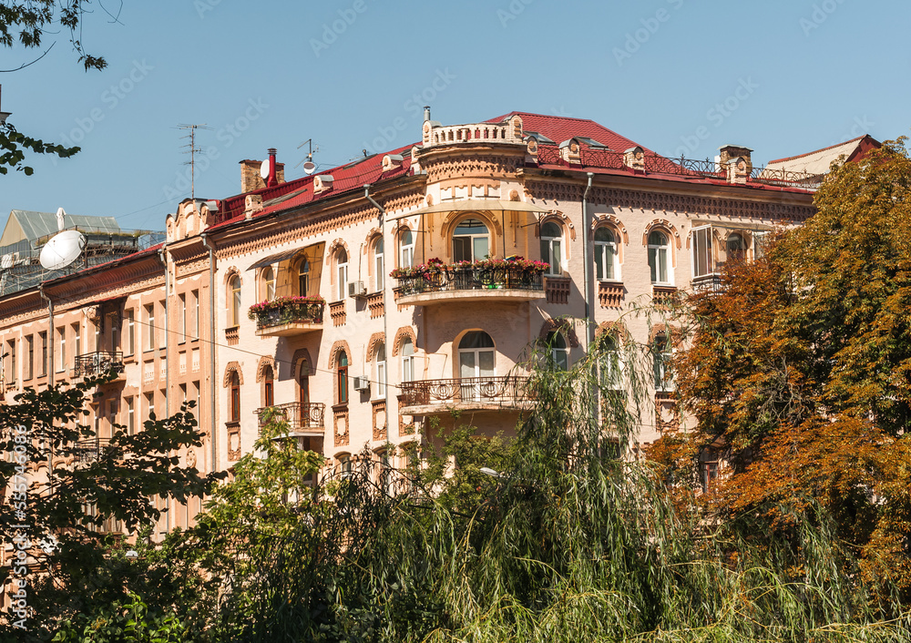 Residential building in one of the oldest districts of Kiev city.