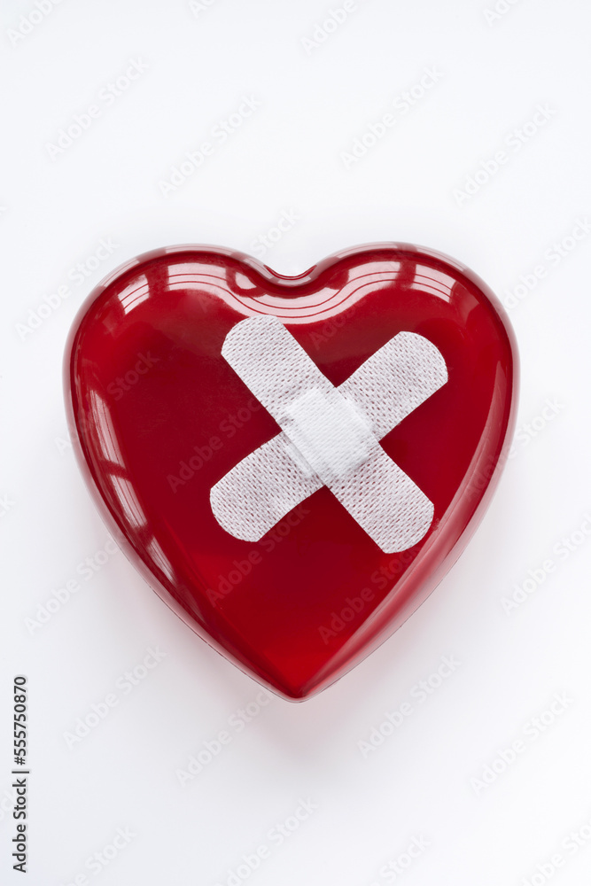 Red Heart with Bandaids