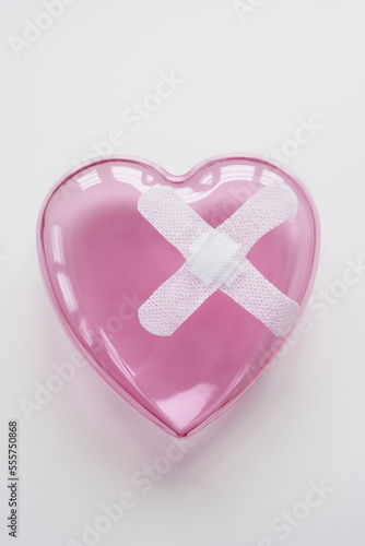 Pink Heart with Bandaids