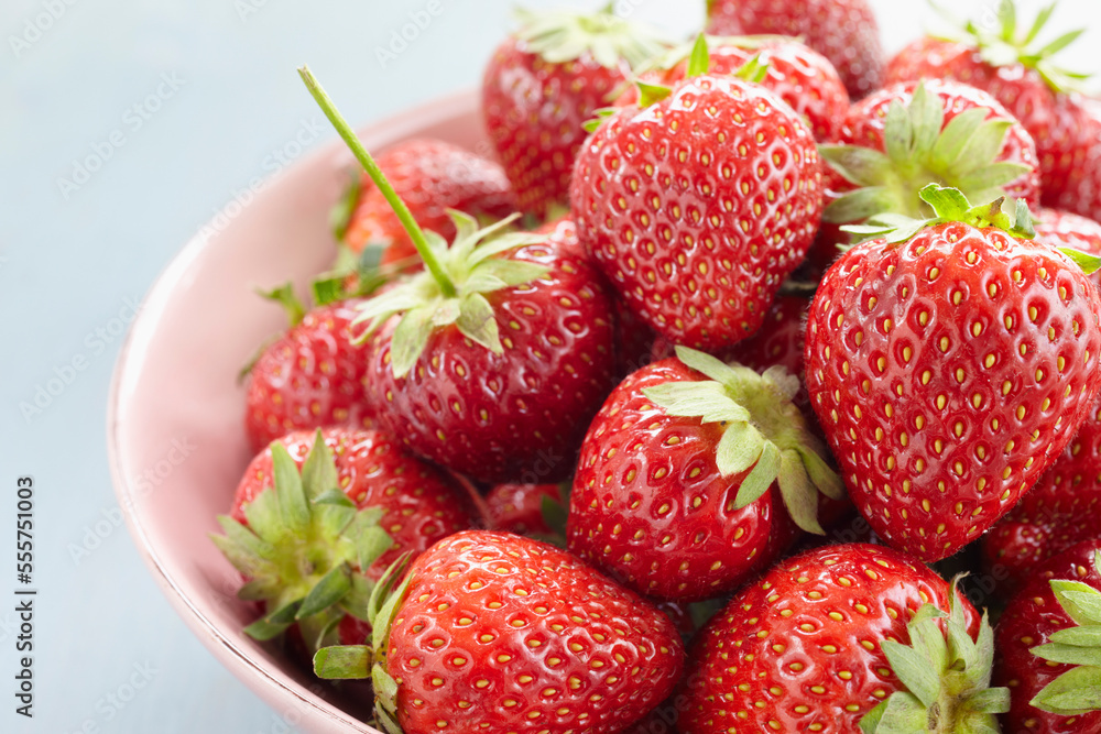 Close-up of Bowl of Strawberries Close-up of Bowl of Strawberries