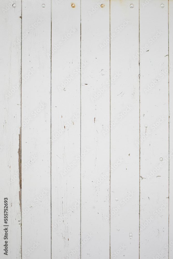 Close-up of white, painted, wooden wall, Germany Close-up of white, painted, wooden wall, Germany