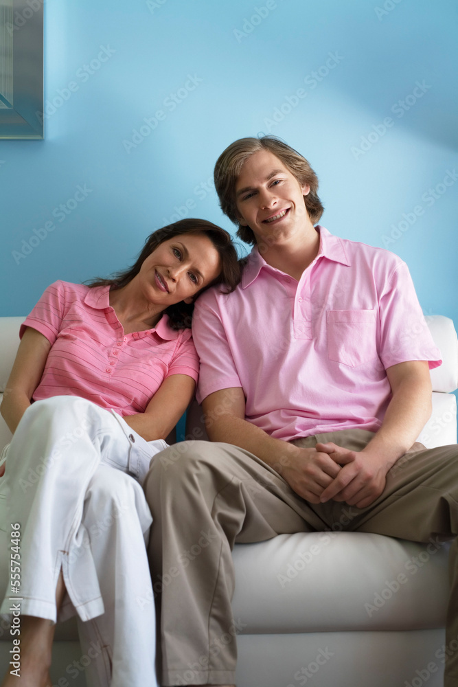 Portrait of Couple on Couch Portrait of Couple on Couch