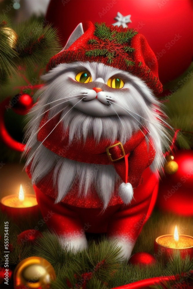 Christmas New Year Cat, Icelandic Folklore, Yule Cat, jólakötturinn Christmas New Year Cat, Icelandic Folklore, Yule Cat, jólakötturinn