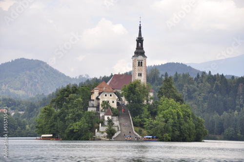 Obraz na płótnie Jezioro Bled, Słowenia, Triglavski Park, woda, wakacje, wypoczynek, w salonie