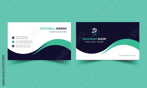 Double-sided creative business card template .Portrait and landscape orientation. Horizontal and vertical layout. Vector illustration.