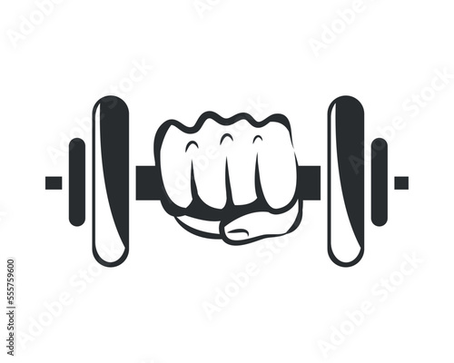 hand with dumbbell gym