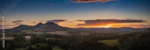 Sunset over Scott's View, in the Scottish Borders