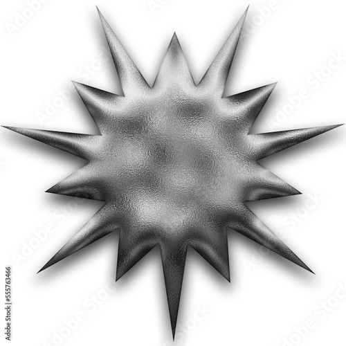 Silver Foil Metal Effect Star Shape