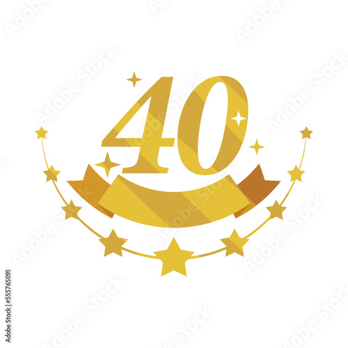 40 anniversary golden badge