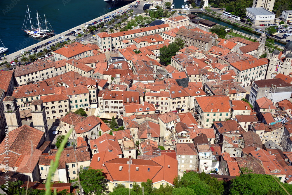 Obraz premium MONTENEGRO-Kotor Bay are a series of coves on the southern Dalmatian coast of the Adriatic Sea in Montenegro