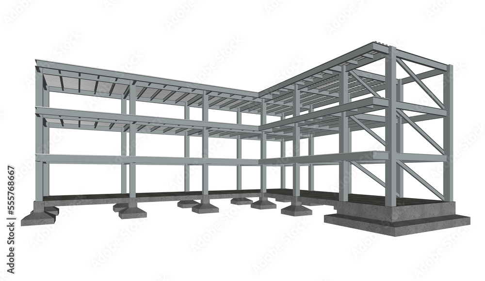 Steel Structure - SET1 - Perspective View 2 Steel Structure - SET1 - Perspective View 2