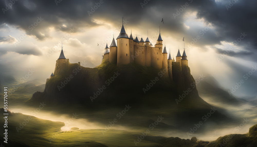 Artistic concept painting of medieval castle