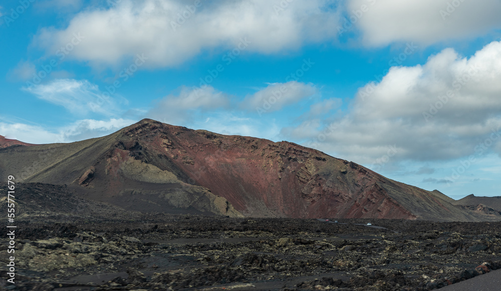 Amazing view of a volcano in Lanzarote