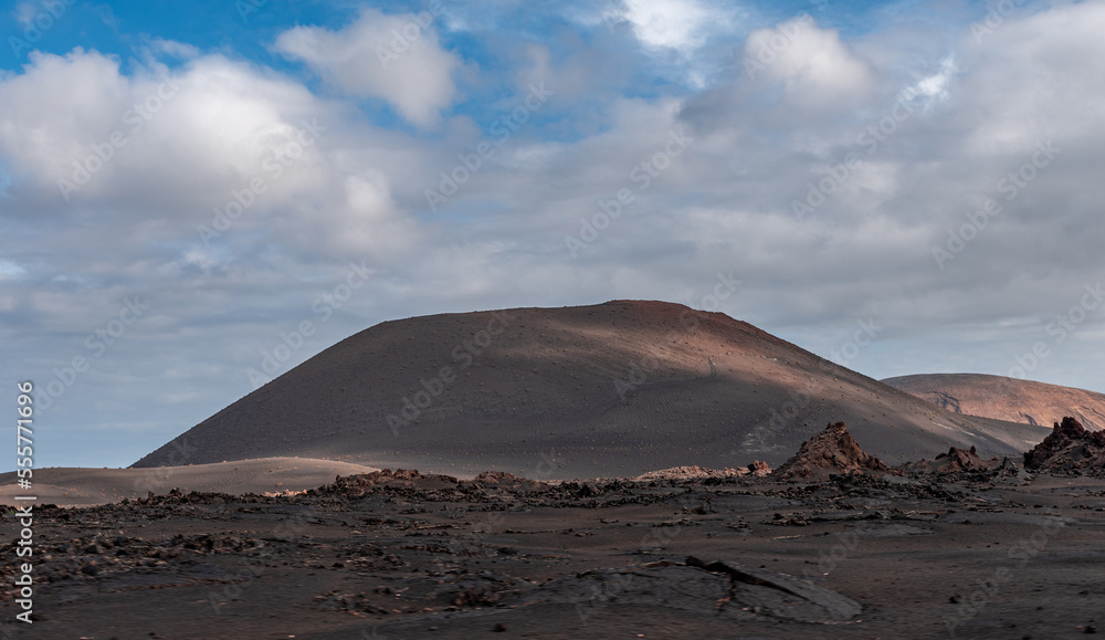 Amazing view of a volcano in Lanzarote