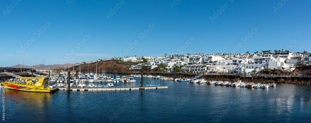view of the harbor of Lanzarote
