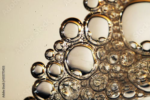 Macro shot of carbonated drink bubbles as background