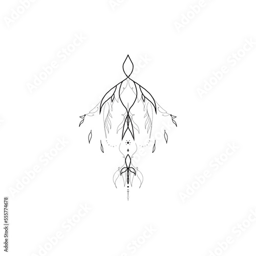 underboob line tattoo art design 