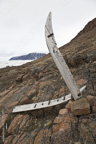 Komatik Sled Runners, Craig Harbour, Ellesmere Island, Nunavut, Canada photo