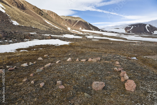 Inuit Archaeological Site, Craig Harbour, Ellesmere Island, Nunavut, Canada photo