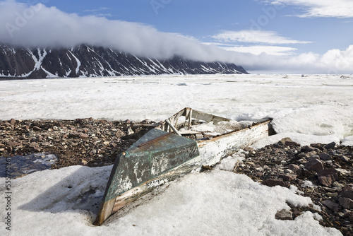 Abandoned Rowboat, Craig Harbour, Ellesmere Island, Nunavut, Canada photo