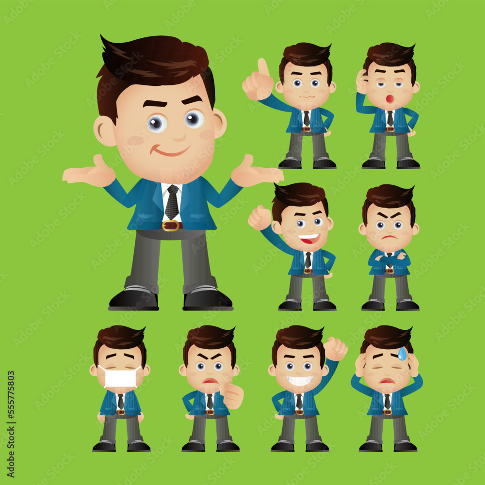 Business people expressions with different faces