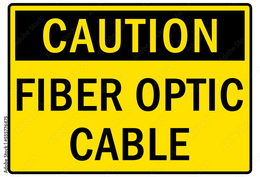 Electrical cable sign and labels fiber optic cable Electrical cable sign and labels fiber optic cable