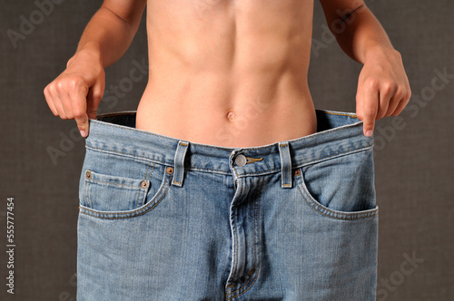 Boy Wearing Large Jeans photo