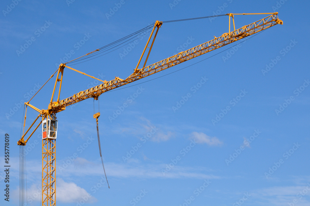 Construction Crane, Sete, Herault, Languedoc-Roussillon, France Construction Crane, Sete, Herault, Languedoc-Roussillon, France