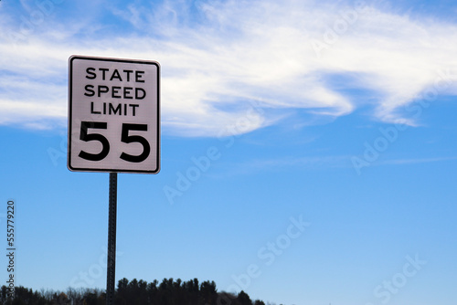 Speed Limit Sign - 55 mph photo
