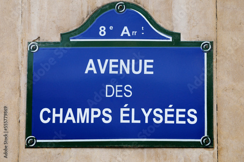 Champs Elysees Sign, 8th Arrondissement, Paris, France photo