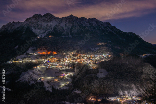  Mountain village at night