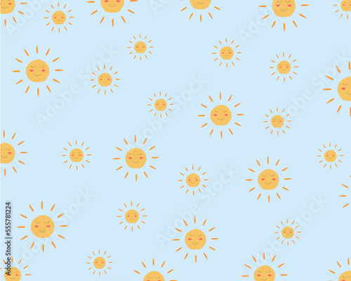 seamless pattern with sun