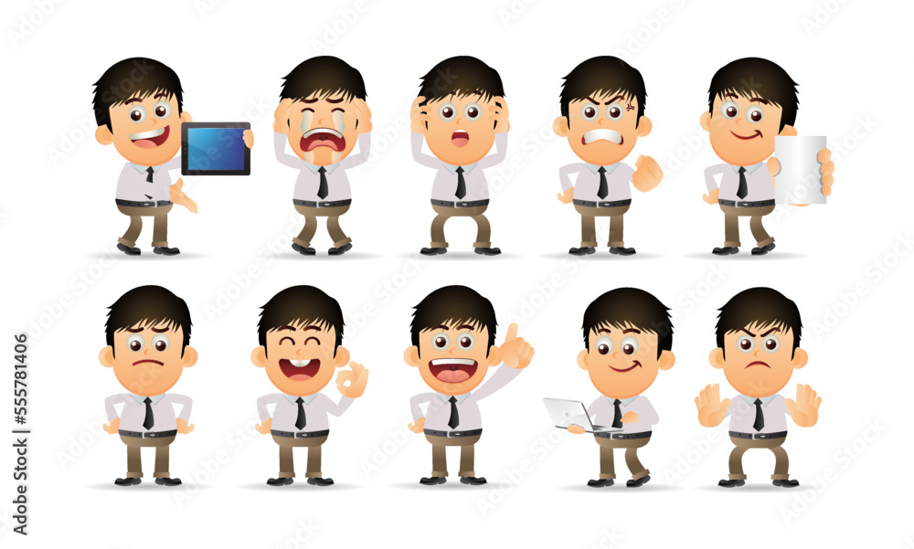 People with different poses. vector People with different poses. vector